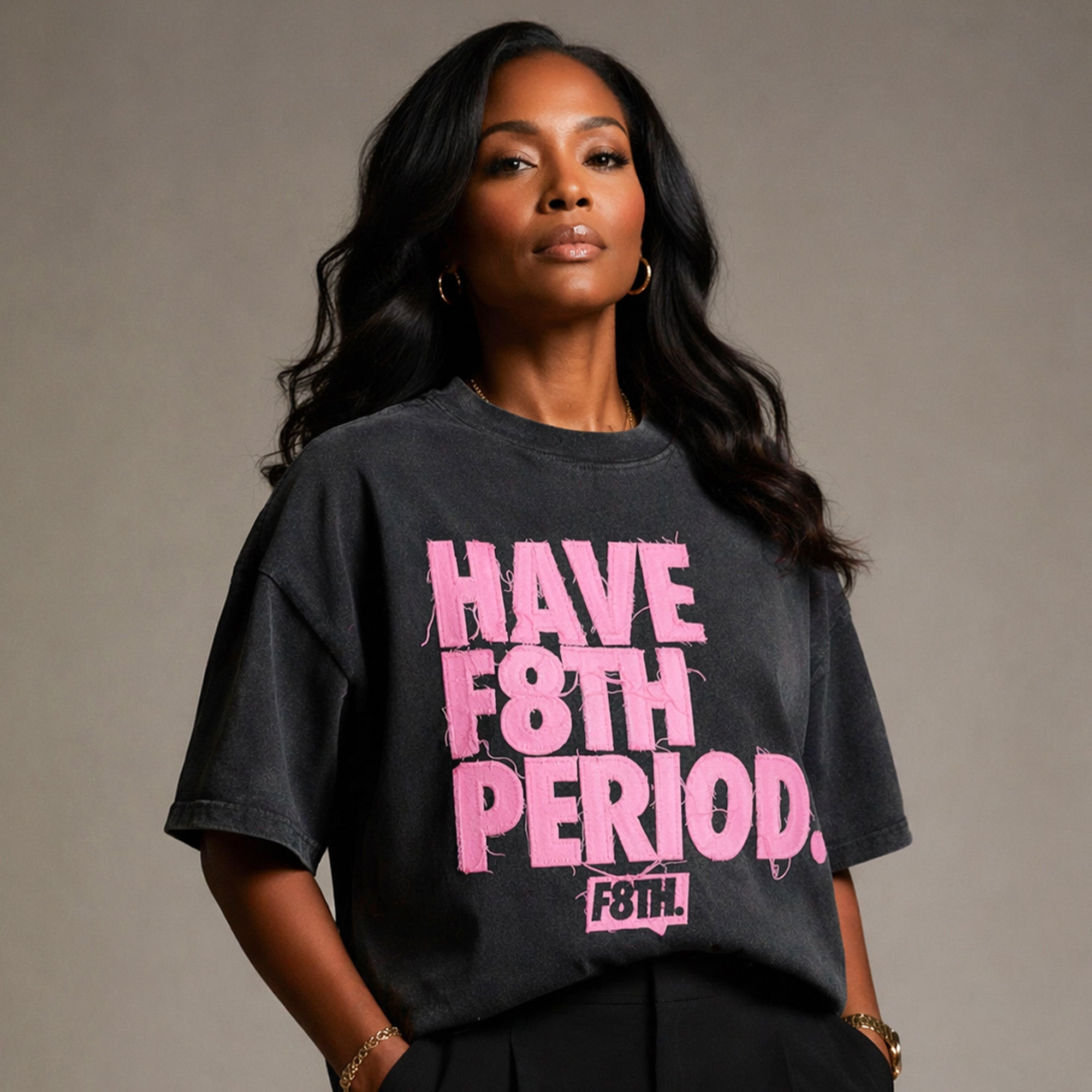 Have F8TH Period. Crewneck - Blush